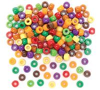 Baker Ross FE603 Assortiment de Perles Poney Enfants - Lot de 600 Perles en Couleurs d’Automne