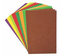 Baker Ross FE608 Feuilles Couleur Autocollantes Motif Automne - Lot de 24, Feutrine, Loisir Créatif pour Enfants