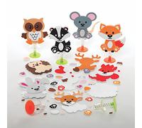 Baker Ross FE688 Ressort Jouet Enfant motif Animaux de la Foret - Lot de 8, Jouet Creatif, Mini Jouet Enfant, Jouet a ressort, Loisirs Creatifs Enfants