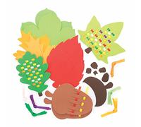 Baker Ross FE693 Kit de Tissage Enfant motif Automne - Lot de 6, Tissage pour Enfants, Decoration à Tisser, Kit Canevas Enfant, Activites Manuelles pour Enfants