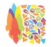 Baker Ross FE701 Marque Page pour Enfants motif Fusée - Lot de 6, Marque Page Enfant à Colorier, Marque Page Personnalisable pour Enfant