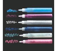 Baker Ross FE706 Colle Scintillante Enfants Paillette Couleurs Hiver - Lot de 24, Colle Enfant, Scrapbooking Enfant, Loisirs Creatifs Enfant