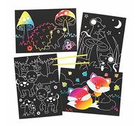 Baker Ross FE712 Dessin a Gratter pour Enfants motif Animaux de la Foret - Lot de 8, Carte a Gratter Enfant, Dessin Enfant, Dessin Magique a Gratter, Loisirs Creatifs Enfant