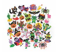 Baker Ross FE734 Autocollant Enfant Mousse motif Halloween - Lot de 200, Autocollants pour Enfants, Stickers Scrapbooking, Scrapbooking Accessoires, Loisir Creatif Enfant