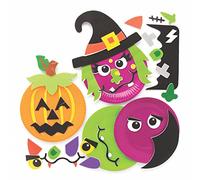 Baker Ross FE744 Kits de Décoration Enfant Assiettes d'Halloween - Lot de 4, Décorations d'Halloween pour Enfants, Loisirs Créatifs d'Halloween