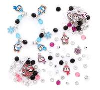Baker Ross FE838 Kit de Bracelet Enfants motif Pingouin - Lot de 3, Kit de Bracelet Enfant, Loisirs Créatifs de Noël, Fabrication de Bijoux
