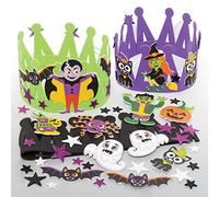 Baker Ross FE928 Kits de Couronnes pour Enfants motif Halloween - Lot de 3, Décorations d'Halloween pour Enfants, Activité Manuelle d'Halloween