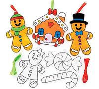 Baker Ross FE935 Attrape Soleil Enfant motif Pain d'Epices - Lot de 10, Décoration Loisirs Créatifs Enfants, Loisirs Créatifs Vitrail, Activites Manuelles pour Enfants