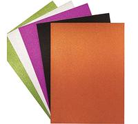 Baker Ross FE980 Lot de 15 cartes à paillettes pour Halloween A4 - Fournitures d'art colorées pour activités de fabrication de cartes pour enfants, idéales pour les projets d'art et d'artisanat des