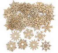 Baker Ross FE984 Mini Formes en Bois pour Enfants motif Flocon de Neige - Lot de 72, Forme en Bois a Peindre Decoration, Loisirs Créatifs Enfants, Activites Manuelles pour Enfants