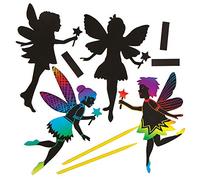 Baker Ross Fées aimantées à gratter (Lot de 10) - Loisirs créatifs pour enfants, Coloris Assortis, Assorted