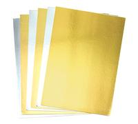 Baker Ross Feuilles cartonnées A4 à effet métallisé doré et argenté (Paquet de 20)