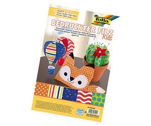 Baker Ross Feuilles en Feutre à Motifs Que Les Enfants et Adultes pourront Utiliser pour Leurs travaux de Collage et la création de Cartes ou de décorations - Modèles Assortis (Lot de 5 Feuilles)