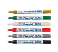 Baker Ross Feutres de Peinture de Noël pour Porcelaine (Paquet de 6) - Loisirs créatifs festifs pour Enfants, Noël