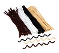 Baker Ross Fils Chenille aux Couleurs Naturelles (Lot de 100) - Matériel créatif pour Enfants et Adultes, AG438