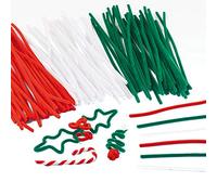 Baker Ross Fils chenille de Noël (Paquet de 100) Loisir créatif pour enfants et adultes