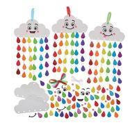 Baker Ross FN011 Kit d'assortiment de gouttes d'arc-en-ciel - Lot de 5, kit de décoration de printemps pour les enfants