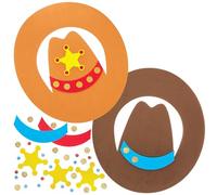 Baker Ross FN017 Cowboy Hat Kits - Pack of 4, Habillage et jeu de rôle, Costumes pour enfants