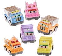 Baker Ross FN121 Truck Pull Back Racers - Lot de 6, jouets de course pour enfants, sacs de fête pour enfants