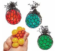 Baker Ross FN140 Mini balles anti-stress en maille - paquet de 8, jouets en caoutchouc, jouets en gelée pour les enfants, pour remplir les sacs de fête