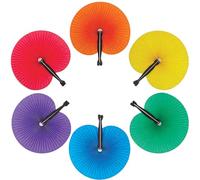 Baker Ross FN144 Ventilateurs à main aux couleurs vives - paquet de 12, ventilateurs en papier pour l'artisanat, ventilateurs décoratifs pliants à main