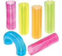 Baker Ross FN147 Mini ressorts à boudin super longs - paquet de 6, jouets à ressorts pour sacs de fête, jouets à boudin