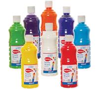 Baker Ross FN167 Rainbow Ready Mixed Paints - paquet de 8, peinture en bouteille, peinture pour enfants