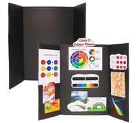 Baker Ross FN200 Black Presentation Boards - Pack of 4, Pour afficher des projets et des présentations sur table