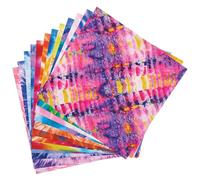 Baker Ross FN269 Tie Dye Printed Paper Pack - Pack of 48, Papier imprimé pour le bricolage, Scrapbooking, Décorations, Papier à motifs