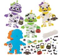 Baker Ross FN299 Kit de décoration pour le tissage de la momie d'Halloween - Lot de 5, décorations d'artisanat d'Halloween pour les enfants
