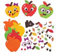 Baker Ross FN306 Kit d'aimants en forme de pomme - paquet de 8, bricolage d'automne pour les enfants, décorations d'automne
