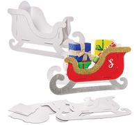 Baker Ross FN323 Construis ton propre traîneau de Noël géant - Bricolage de Noël pour les enfants, Décorations de Noël