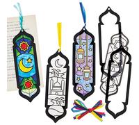 Baker Ross FN362 Kit de signets à colorier pour le Ramadan - Pack of 10, Ramadan Craft Kits, Bookmark Making for Kids