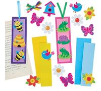 Baker Ross FN384 Kit Signets Printemps - Lot de 6, création de signets pour les enfants, travaux manuels pour la Journée mondiale du livre.