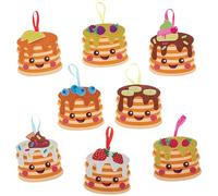 Baker Ross FN385 Kits de décoration Pancake Mix & Match - paquet de 8, kits de bricolage pour enfants pour le jour des crêpes