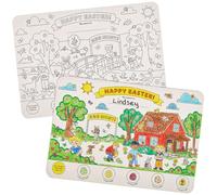 Baker Ross FN398 Sets de table à colorier pour la chasse aux oeufs de Pâques - Lot de 8, Décorations à colorier pour Pâques pour les enfants