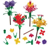 Baker Ross FN410 Kit de briques de construction Bouquet de fleurs - Lot de 4, kits de construction pour enfants, pour remplir les sacs de fête