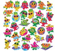 Baker Ross FN422 Autocollants en mousse fruits d'été - paquet de 150, autocollants pour les loisirs créatifs des enfants