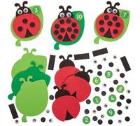 Baker Ross FN433 Kits d'aimants pour compter les coccinelles - Lot de 10, STEM, sciences, mathématiques et aides à l'apprentissage pour les enfants et les écoles