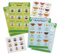 Baker Ross FN460 Fiches d'information autocollantes sur les abeilles et les papillons - Lot de 4, STEM, sciences, mathématiques et aides à l'apprentissage pour les enfants et les écoles
