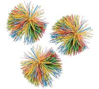 Baker Ross FN486 Balles sensorielles à pompons - Lot de 5, jouets anti-stress pour enfants, cadeaux pour pochettes surprises