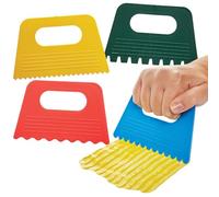 Baker Ross FN487 Grattoirs pour peinture et texture - Lot de 4, outils d'art et d'artisanat pour enfants
