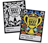 Baker Ross FN491 Certificats à colorier pour la fête des pères en art flou - Lot de 6, bricolage pour la fête des pères pour les enfants