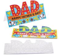 Baker Ross FN494 Cartes pop-up à colorier pour la fête des pères - Lot de 10, bricolage pour la fête des pères pour enfants
