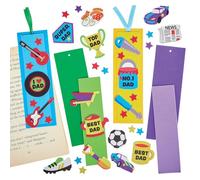 Baker Ross FN495 Kits de marque-pages pour la fête des pères - Lot de 6, fabrication de marque-pages pour enfants, bricolage pour la fête des pères