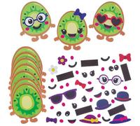 Baker Ross FN503 Kits de décoration magnétique assortis Kiwi - Lot de 10, kits de décoration en mousse pour les loisirs créatifs des enfants