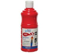 Baker Ross FN506 Peinture acrylique rouge 500 ml - Lot de 1, peinture pour les arts plastiques, peinture pour enfants