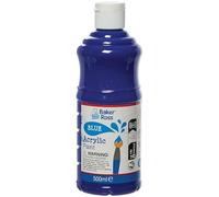 Baker Ross FN507 Peinture acrylique bleue 500 ml - Lot de 1, peinture pour les arts plastiques, peinture pour enfants