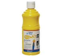 Baker Ross FN508 Peinture acrylique jaune 500 ml - Lot de 1, peinture pour les arts plastiques, peinture pour enfants