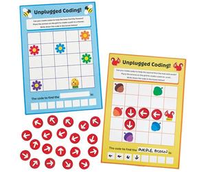 Baker Ross FN541 Jeux de puzzle de codage sans connexion - Lot de 5, STEM, sciences, mathématiques et aides à l'apprentissage pour les enfants et les écoles